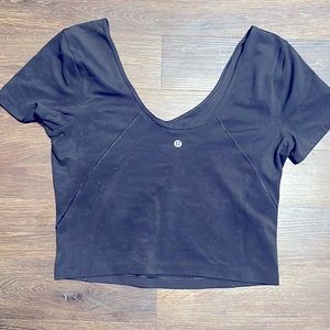 Black Cropped LuLuLemon Top